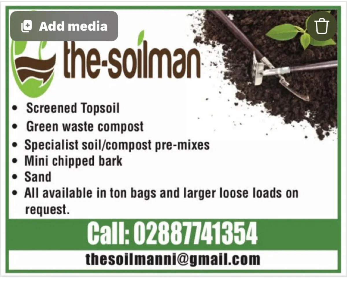 Topsoil Soil Compost Bark ‘Top Dressing - Image 1
