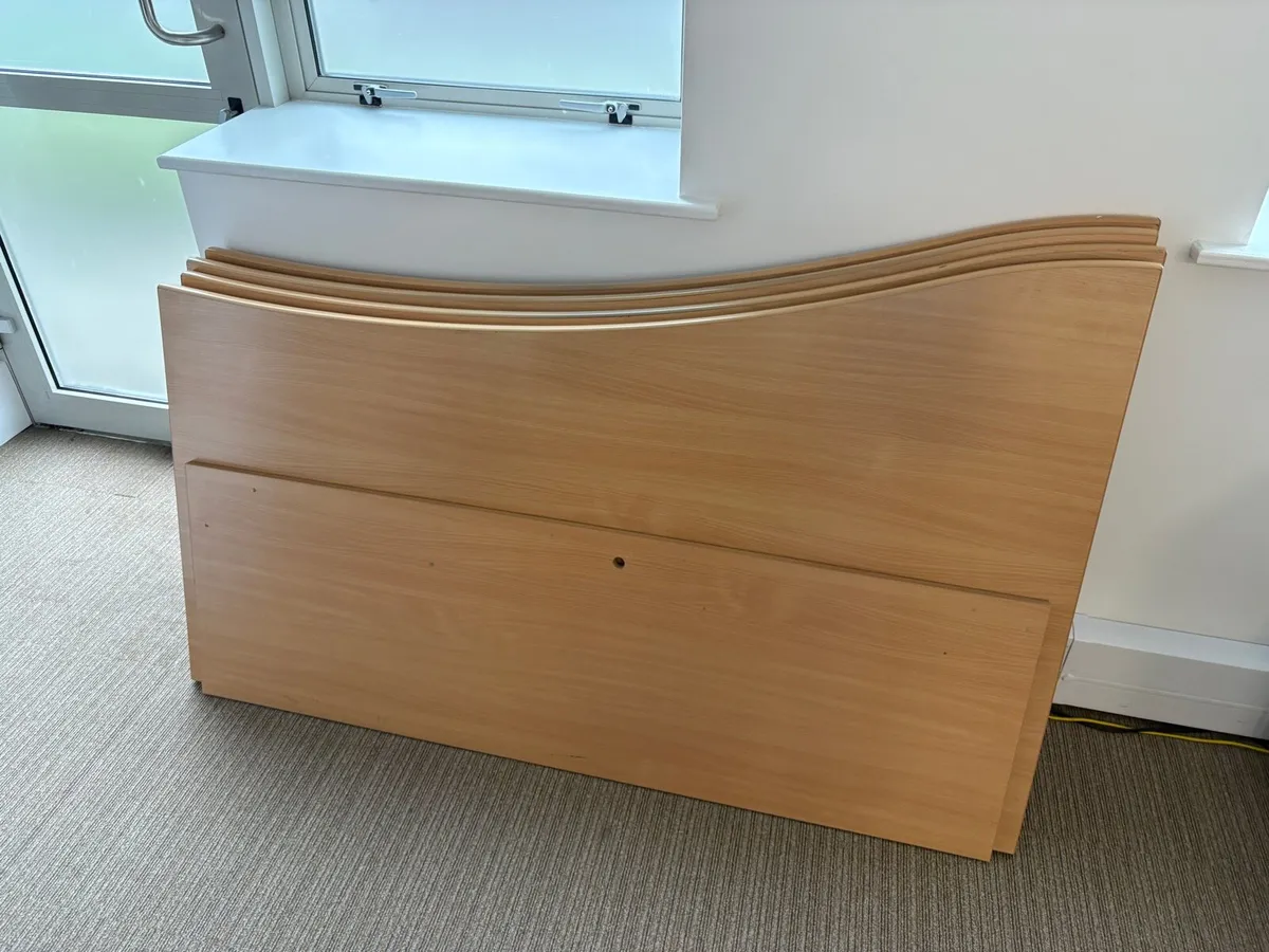 Beech Office Desks & Pedestals 4nr - Image 3