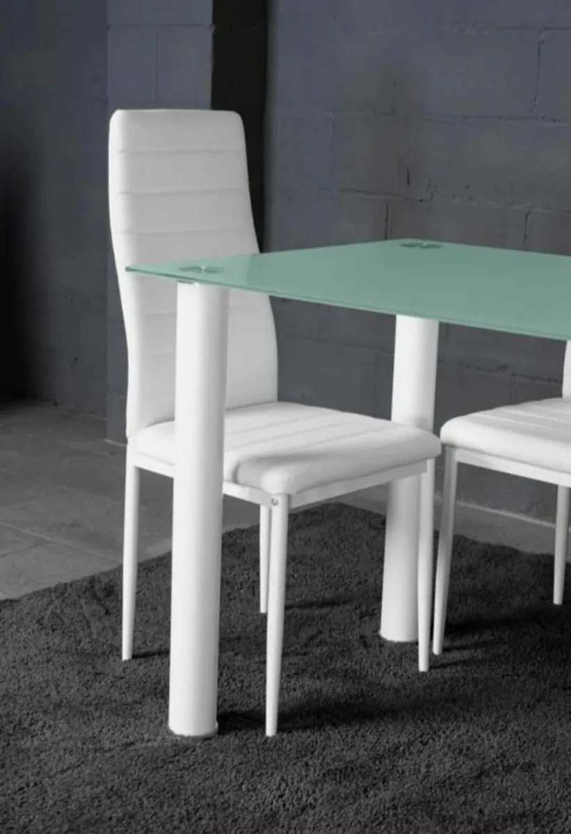 Glass Dining Table Set 4 chairs Free delivery - Image 2