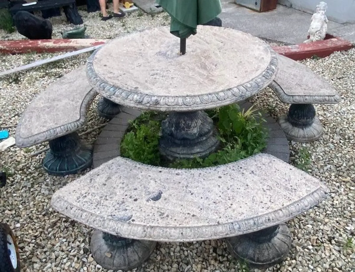 Concrete Garden Table - Image 1