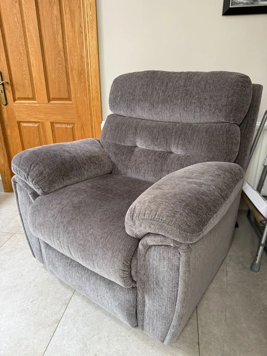 Grey Fabric Armchairs - Image 1