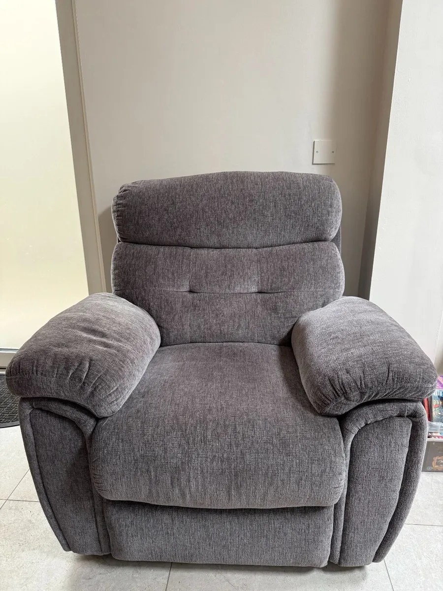 Grey Fabric Armchairs - Image 2