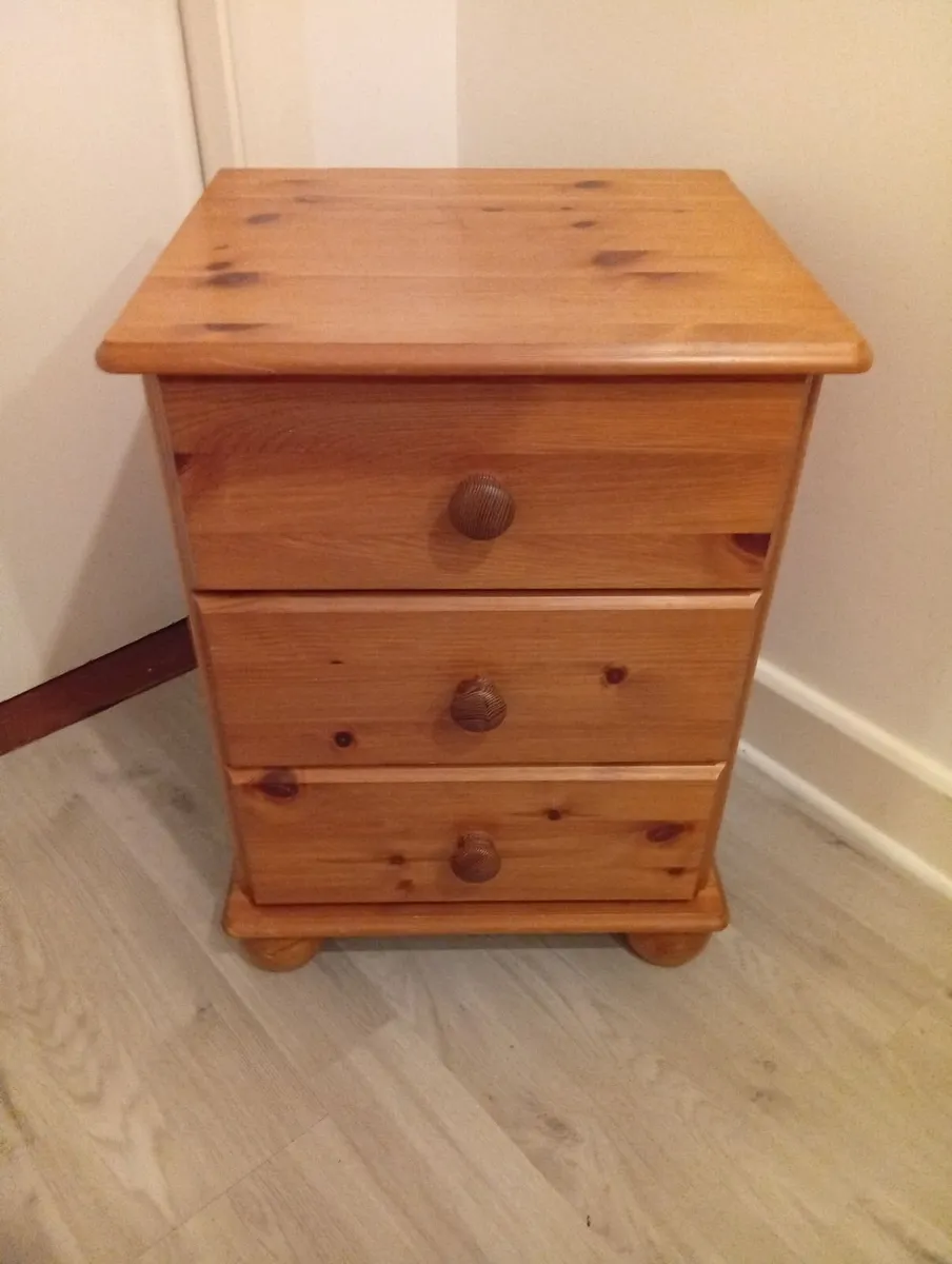 Pinewood Sturdy Quality Bedside Locker - Image 1