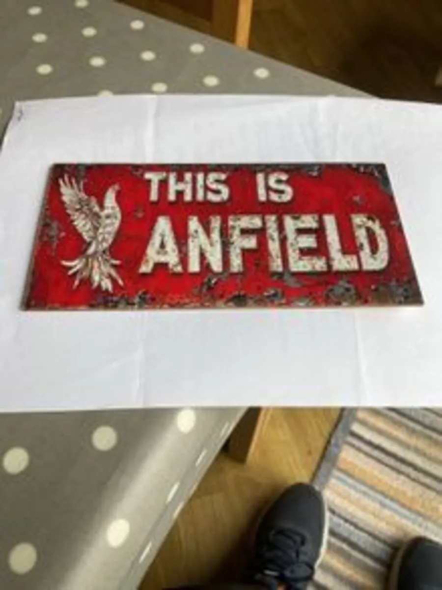 Liverpool FC - This is ANFIELD sign (wooden)