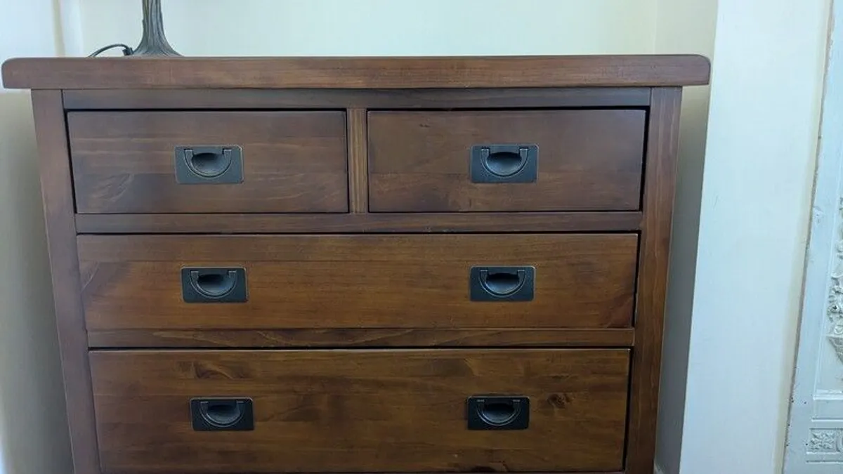 Ez Living Furniture Five Drawer Dark Solid Wood Chest - Aisling - Image 4