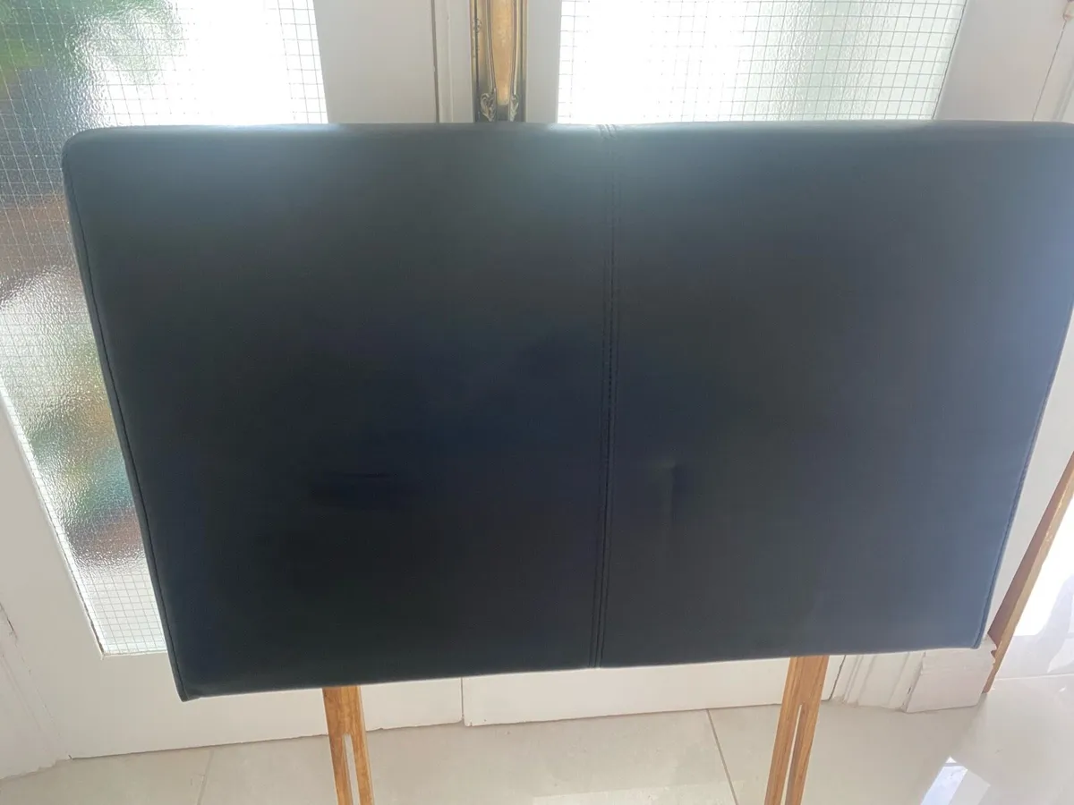 3 ft black leatherette headboard