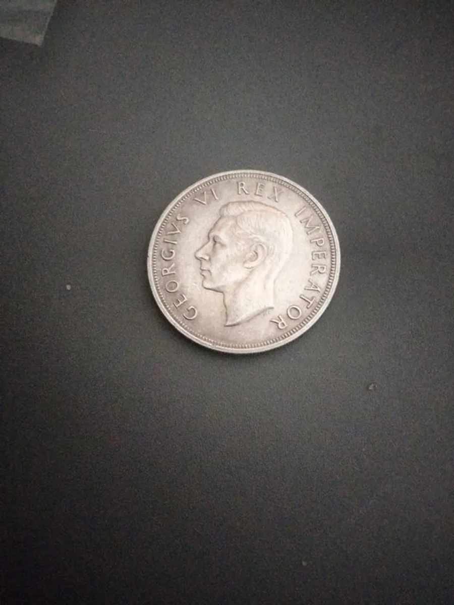South Africa 1947 5 Shillings Coin. Central Bank of Nigeria 20th Anniversary 1959 July Coin - Image 2