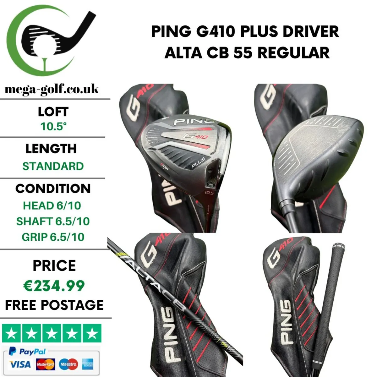 Ping G410 Plus Driver / 10.5° / Alta CB 55 Regular - Image 1
