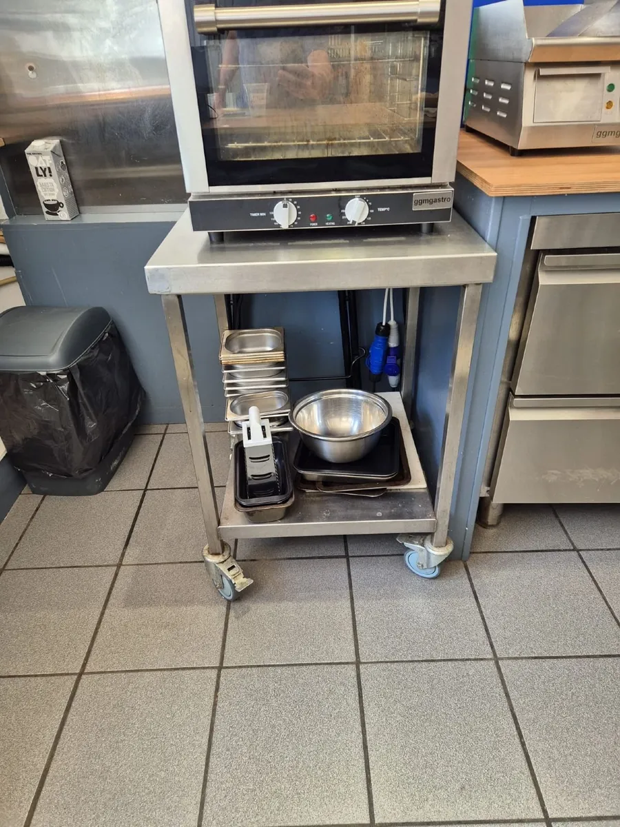 Metal Kitchen Shelf on Wheels - Image 2