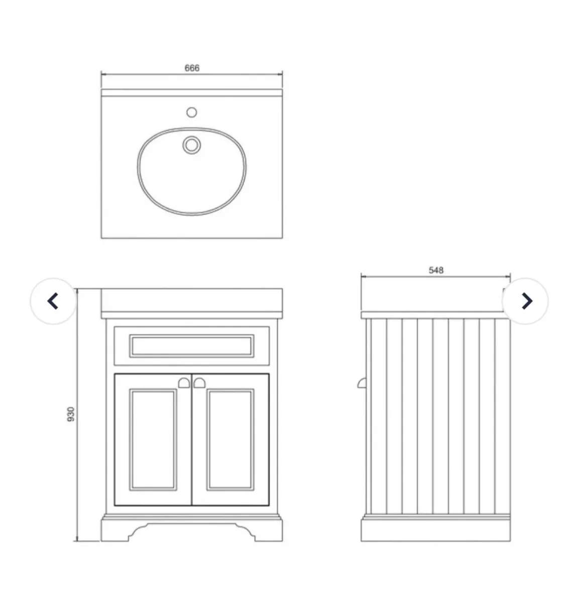 Burlington Vanity Unit With Integrated Sink - Image 4