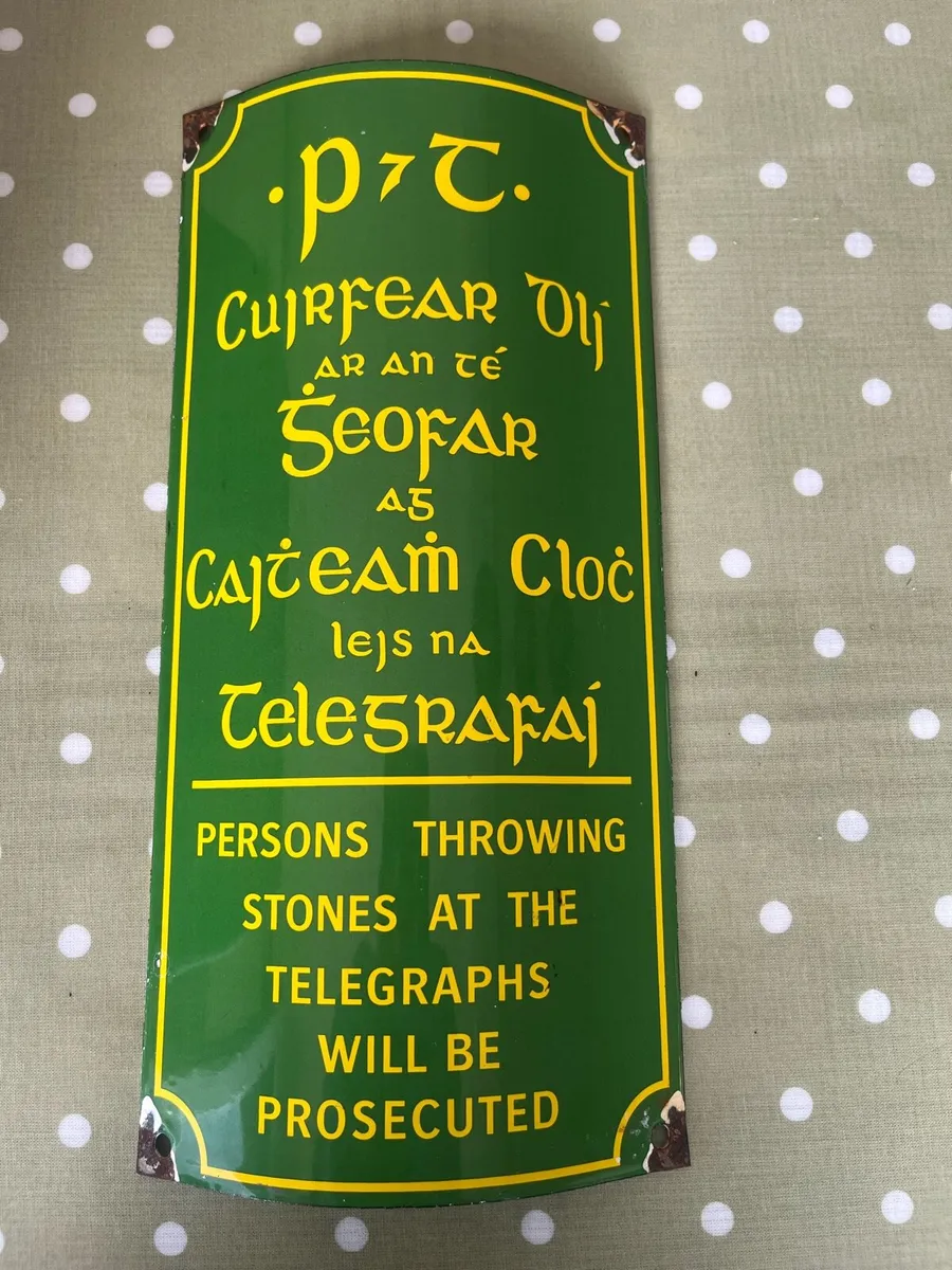 P&T Enamel Sign - Image 1