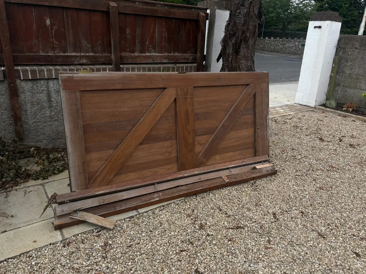 Garage Doors Solid Heavy Teak - Image 1