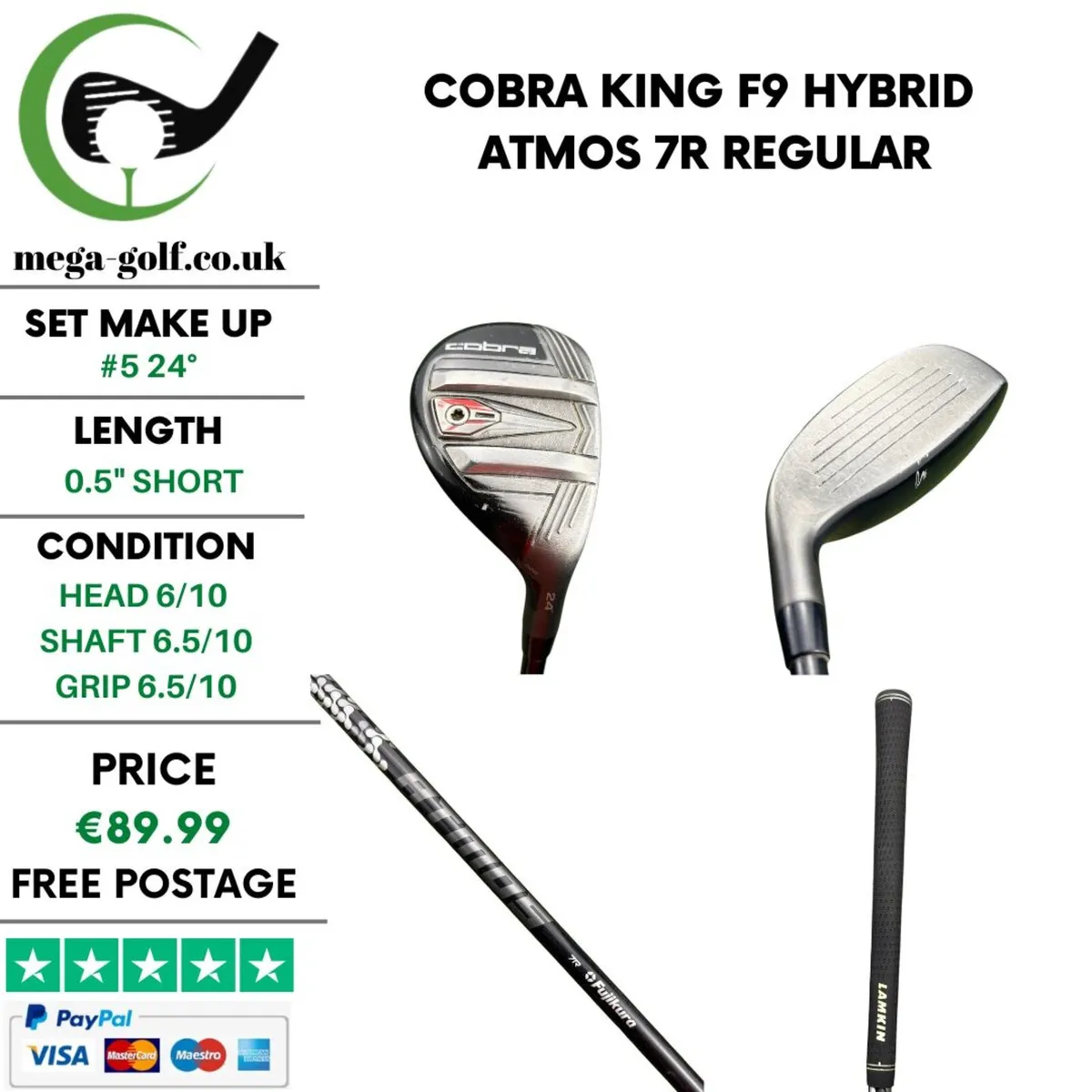 Cobra King F9 Hybrid / #5 24° / Atmos 7R Regular - Image 1