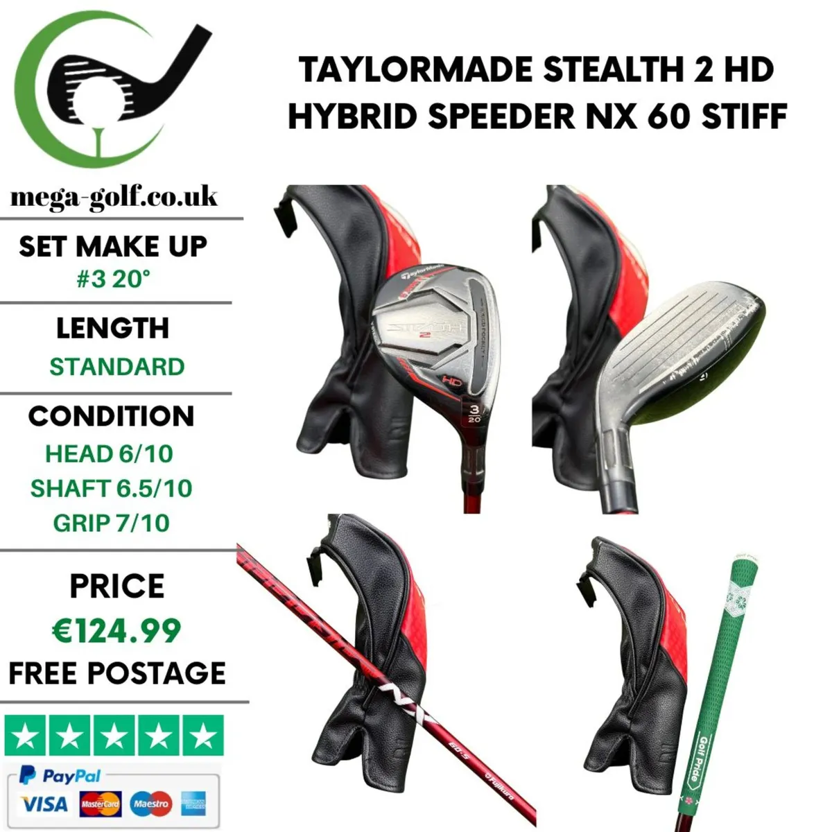 Taylormade Stealth 2 HD Hybrid / #3 20° / Stiff - Image 1