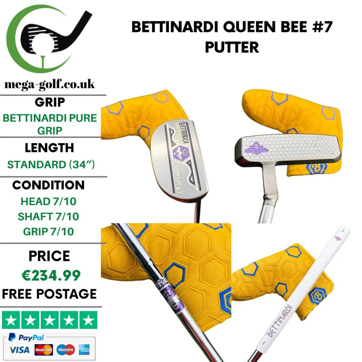 Bettinardi Queen Bee #7 Putter / 34" - Image 1