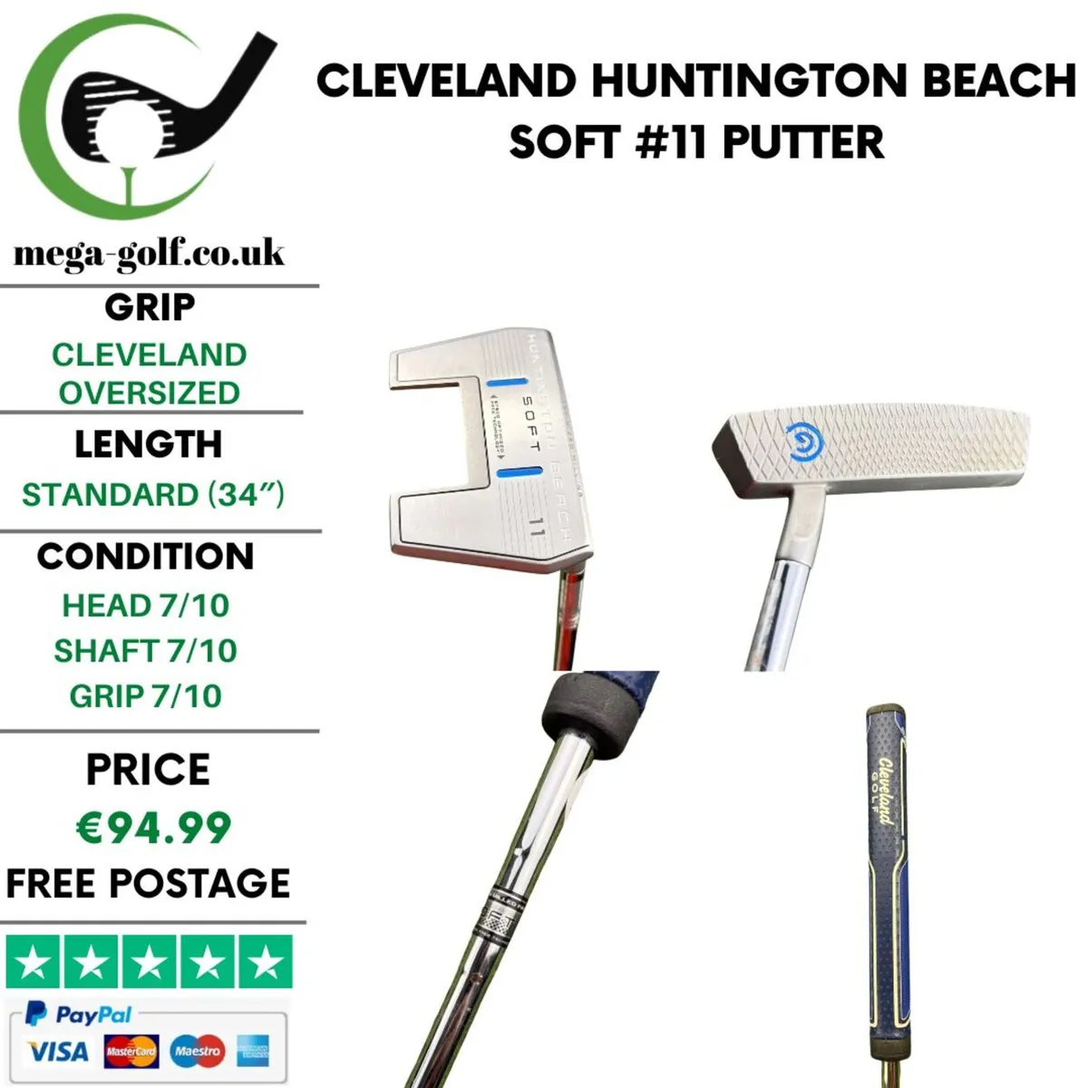 Cleveland Huntington Beach Soft #11 Putter / 34" - Image 1