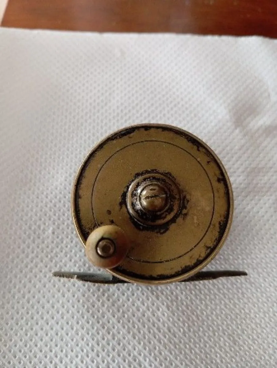 Old Vintage Brass Fishing Reel - Working Perfect - Image 1