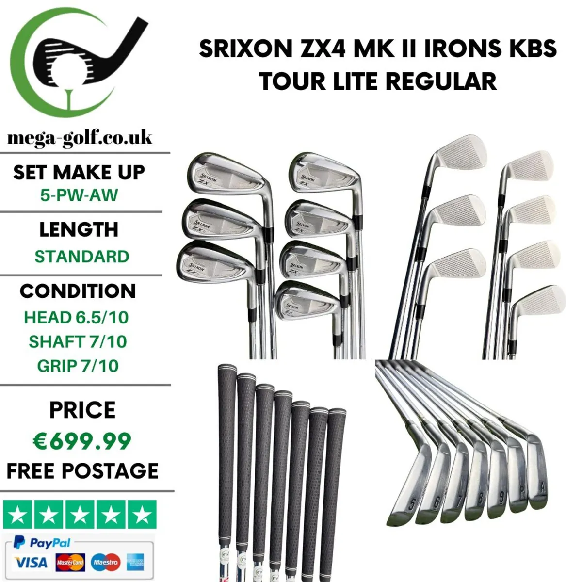 Srixon ZX4 Mk II Irons / 5-Pw-Aw / Regular - Image 1