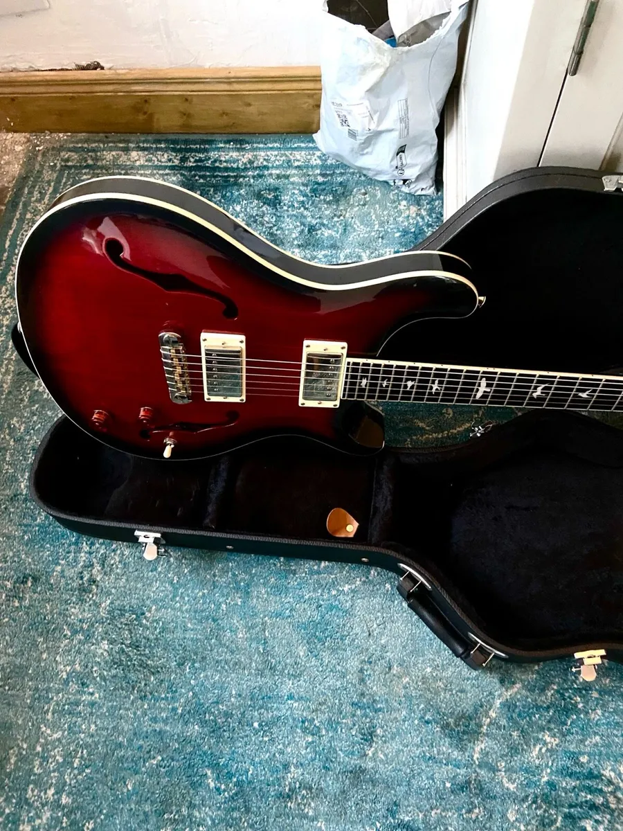 PRs Se Guitar  Hollow Body With Case - Image 3