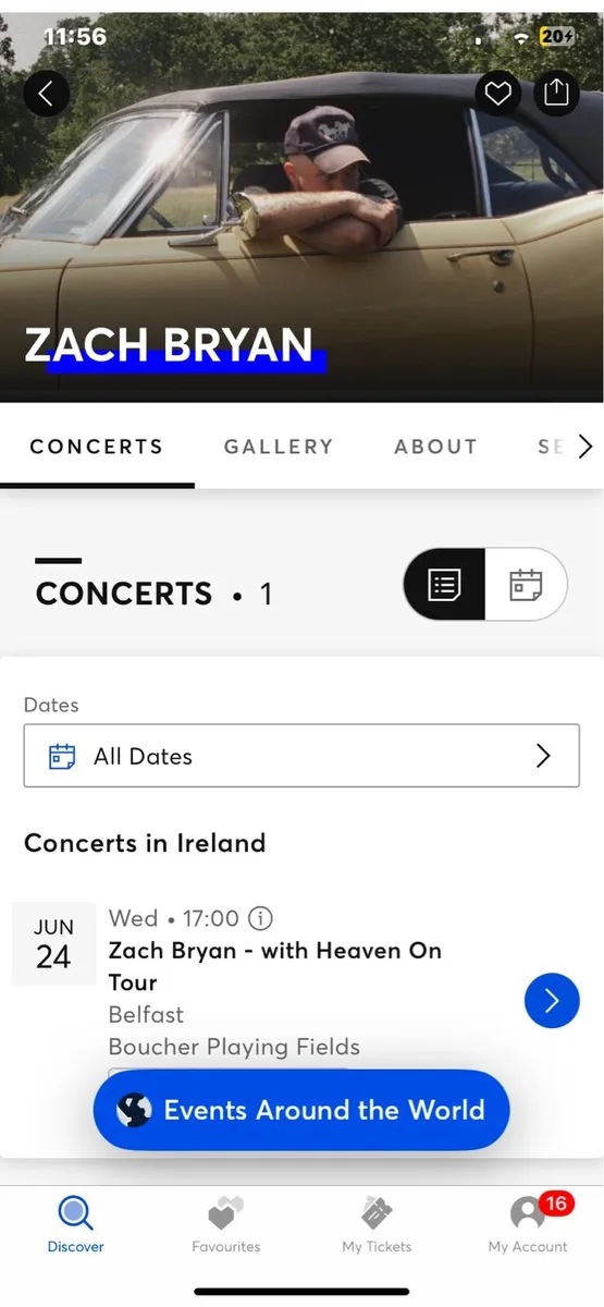 Ticket  ZACH BRYAN