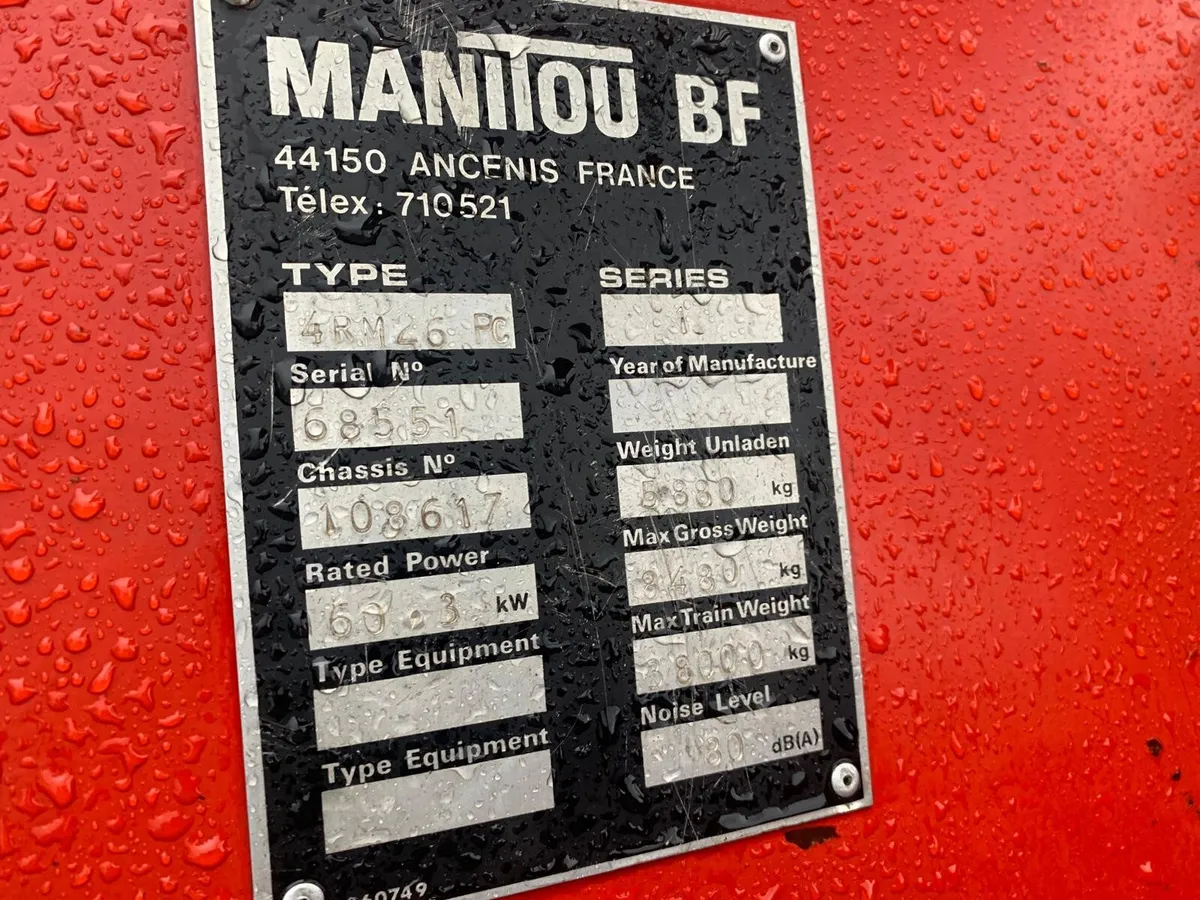 MANITOU 4RM 26PC 4WD FORKLIFT - Image 3
