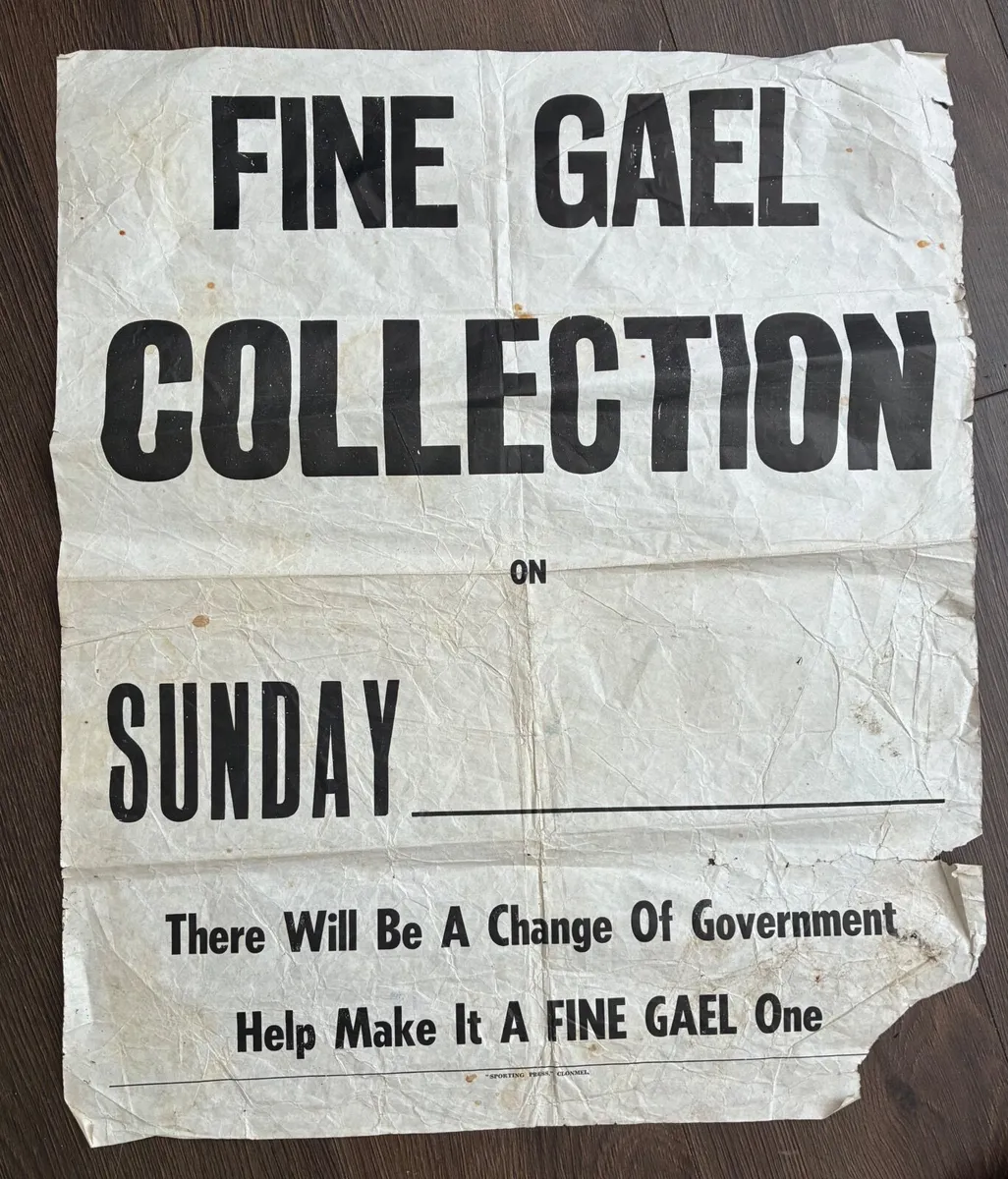 Irish Fine Gael election polling-day poster