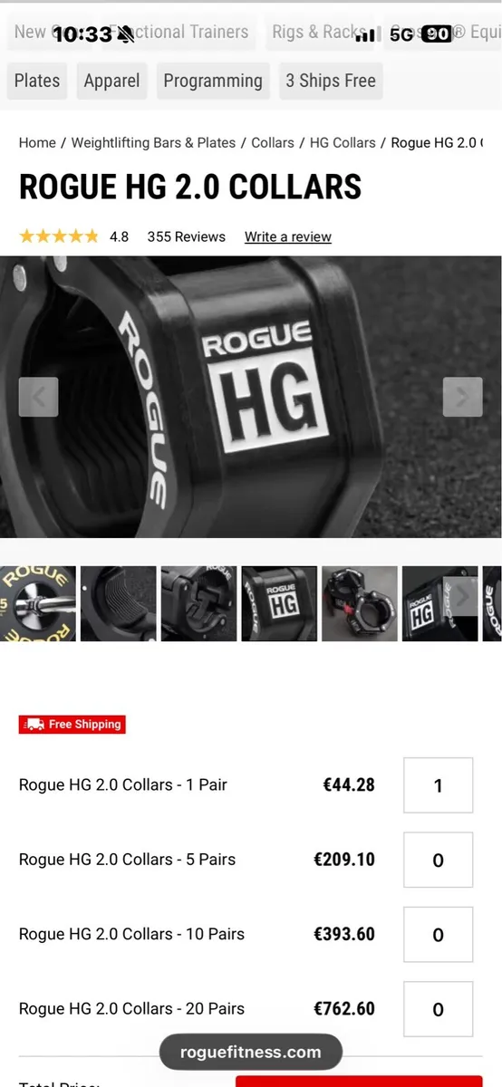 ROGUE OHIO PRO BARBELL, NOT NORMAL, 430 NEW!!! - Image 2