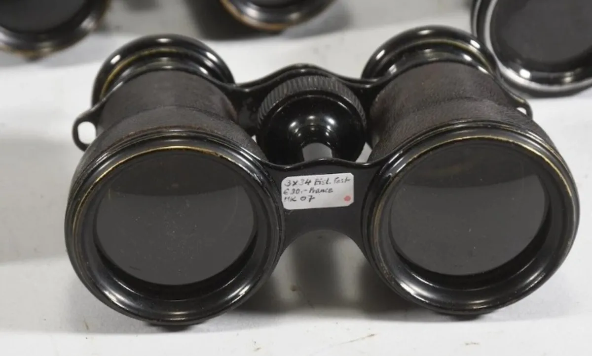 5 antique French and German binoculars - Image 2