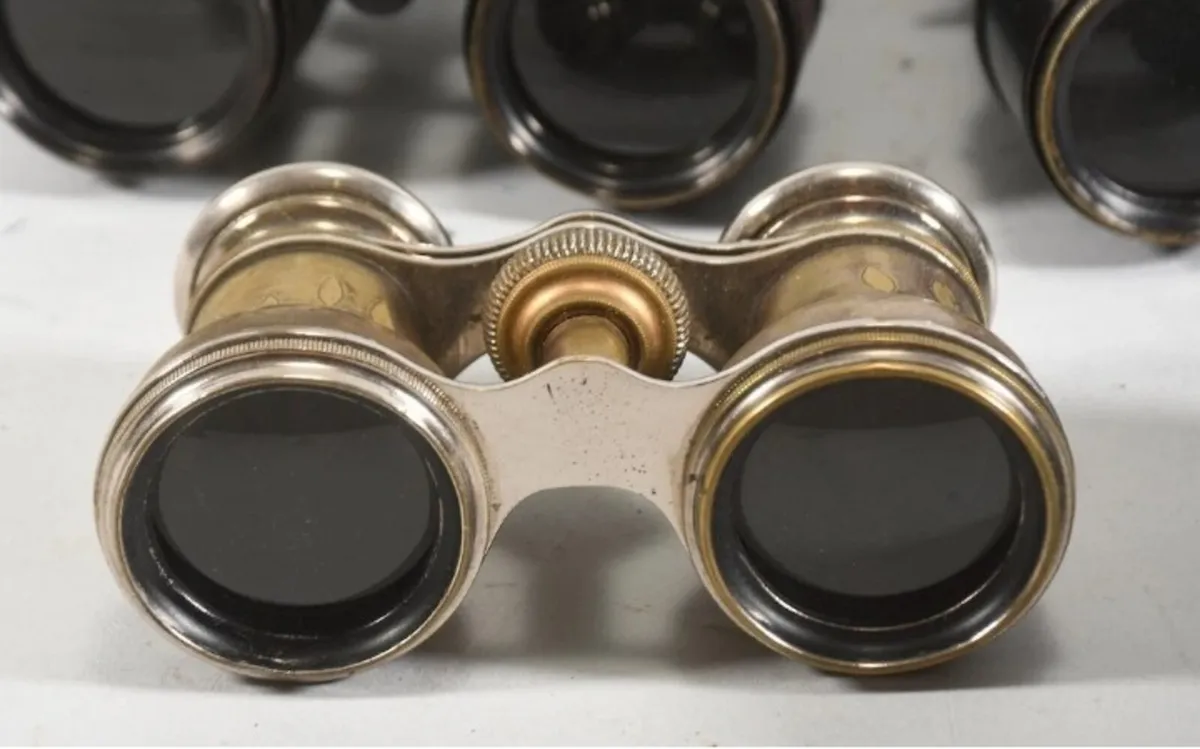 5 antique French and German binoculars - Image 3