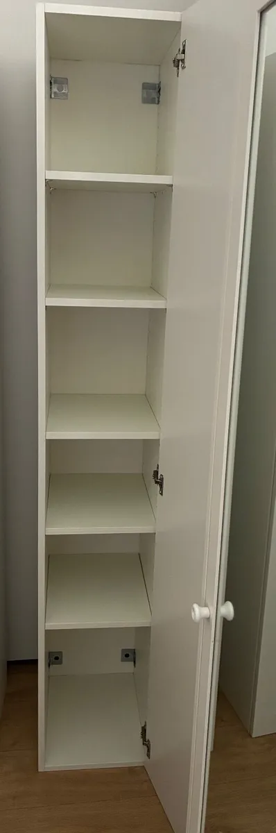 White mirrored door bathroom cabinet - Image 1