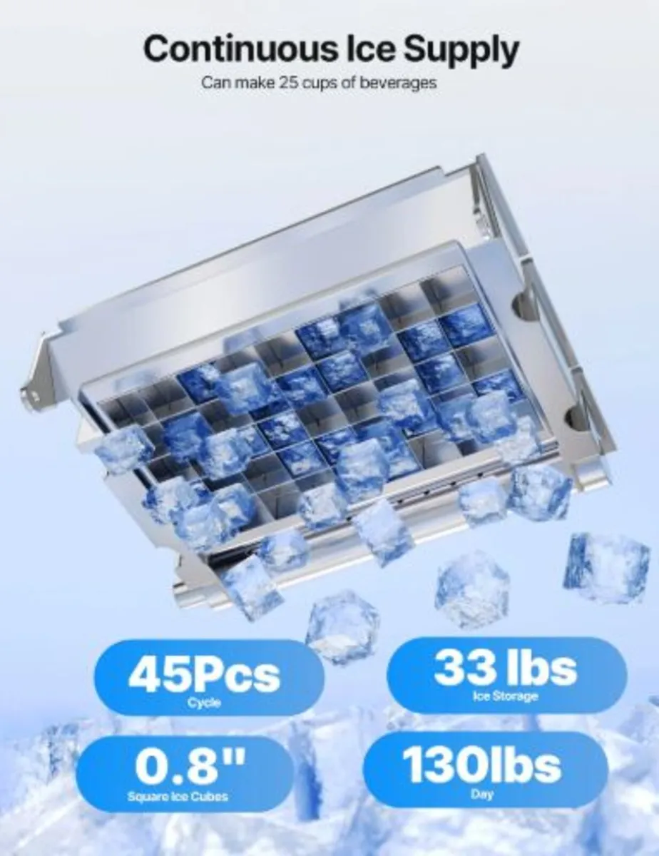 Commercial Ice Maker Machine with Pump, 59 KG/24H - Image 2