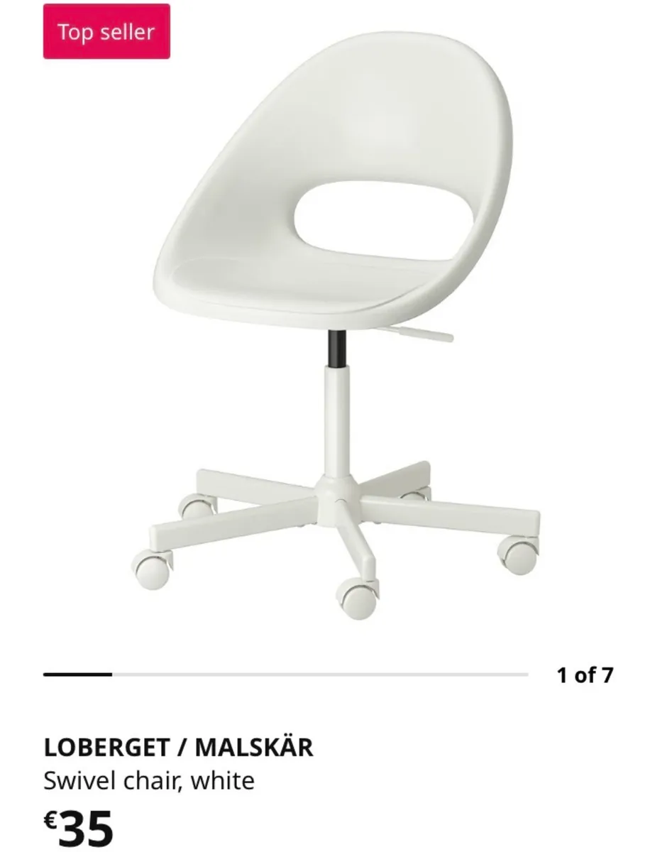 Loberget / Malskär - Ikea - Swivel Chair white - Image 2