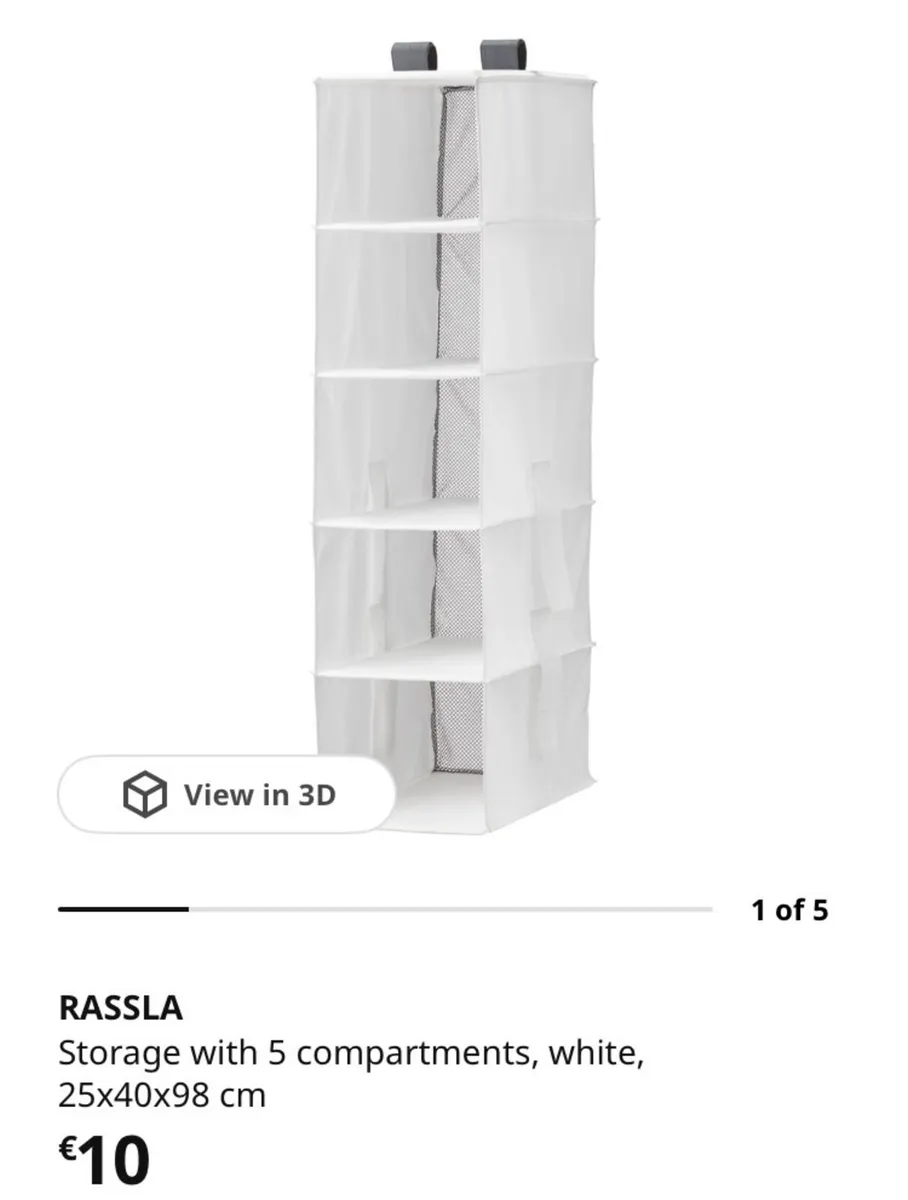 Rassla, IKEA - Kids Hanging Storage 5 Compartments - Image 4