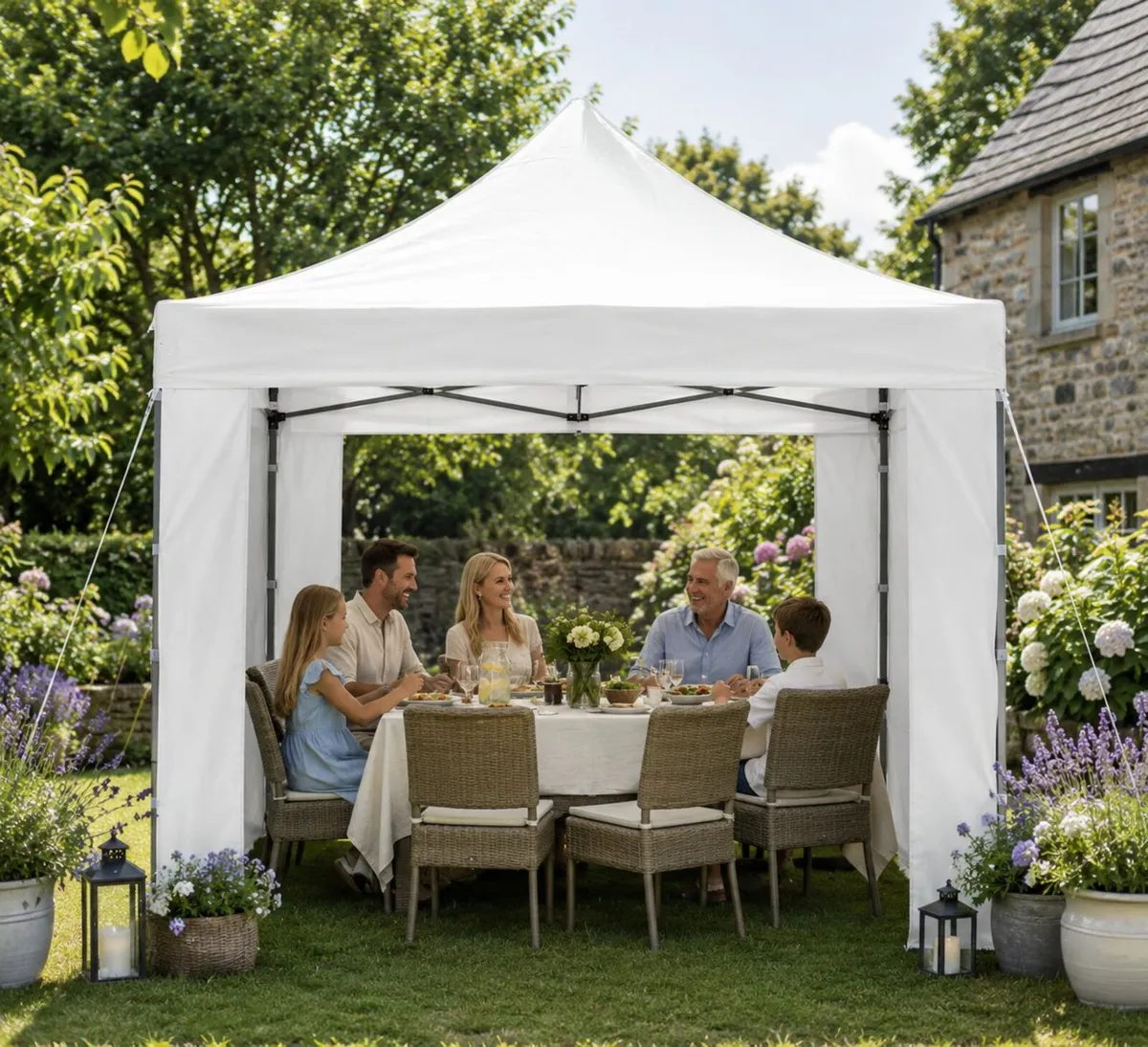 Gazebo Pop-Up Canopy Tent 10x10 ft with Sidewalls - Image 1