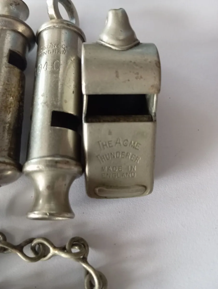 Old Vintage Gardai Whistles - Image 2