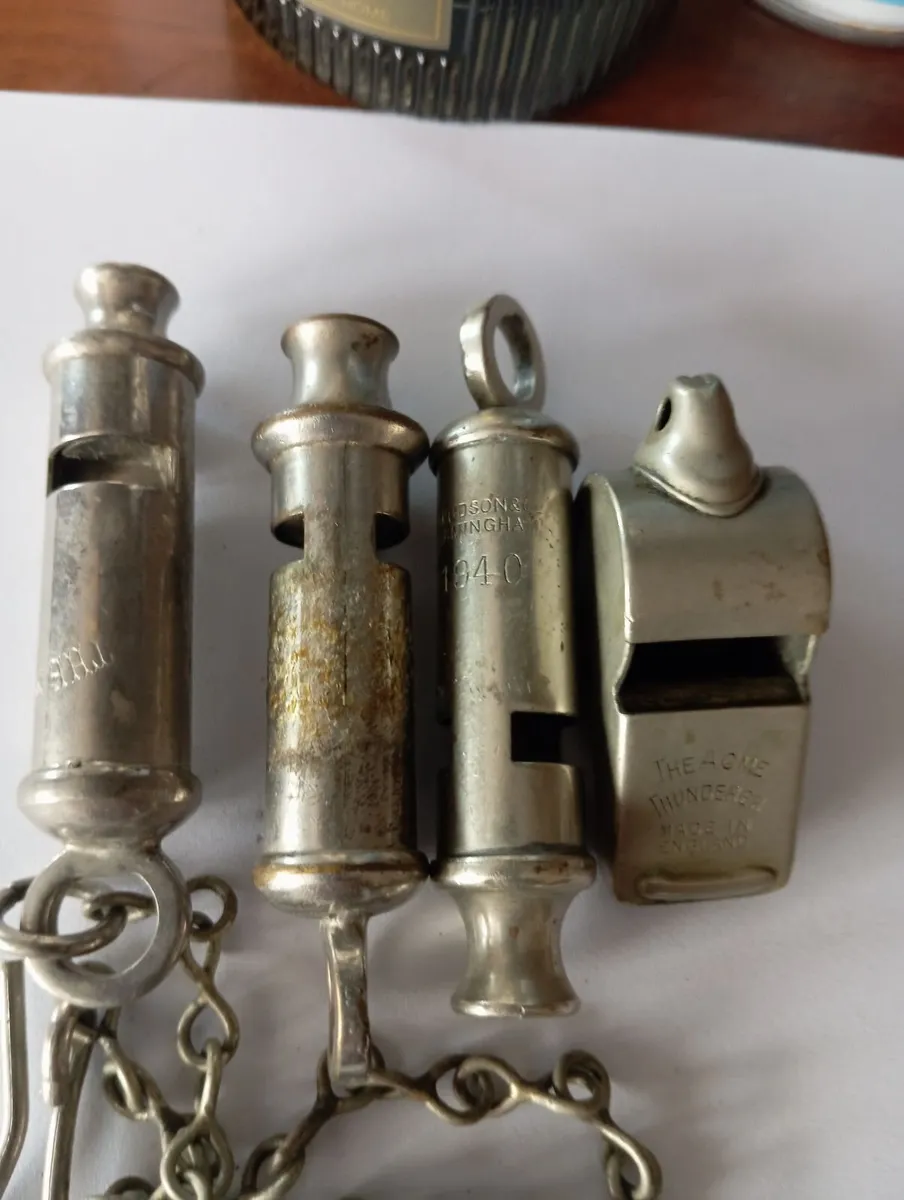 Old Vintage Gardai Whistles - Image 3