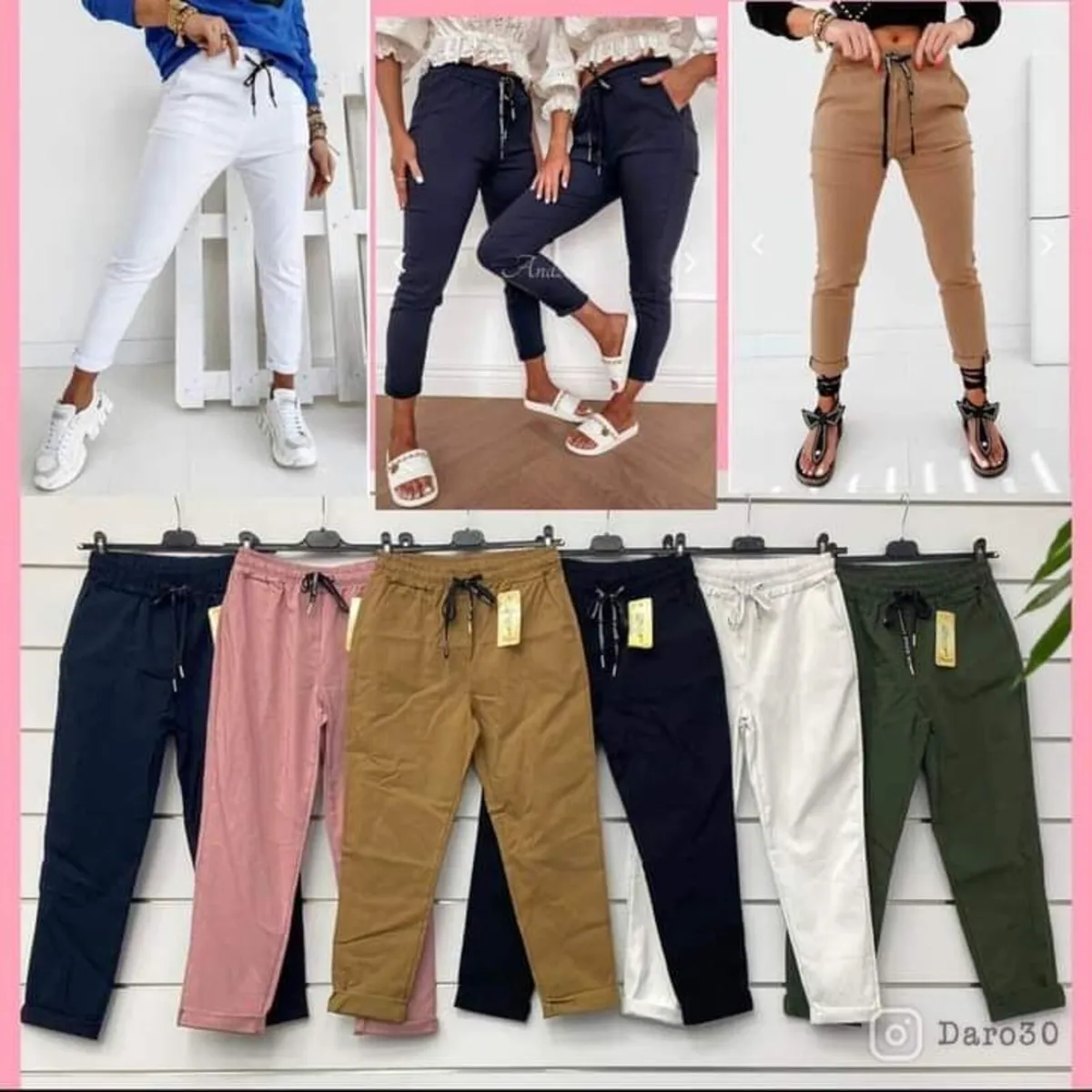 ladies italian stretch trousers 10/16 - Image 3
