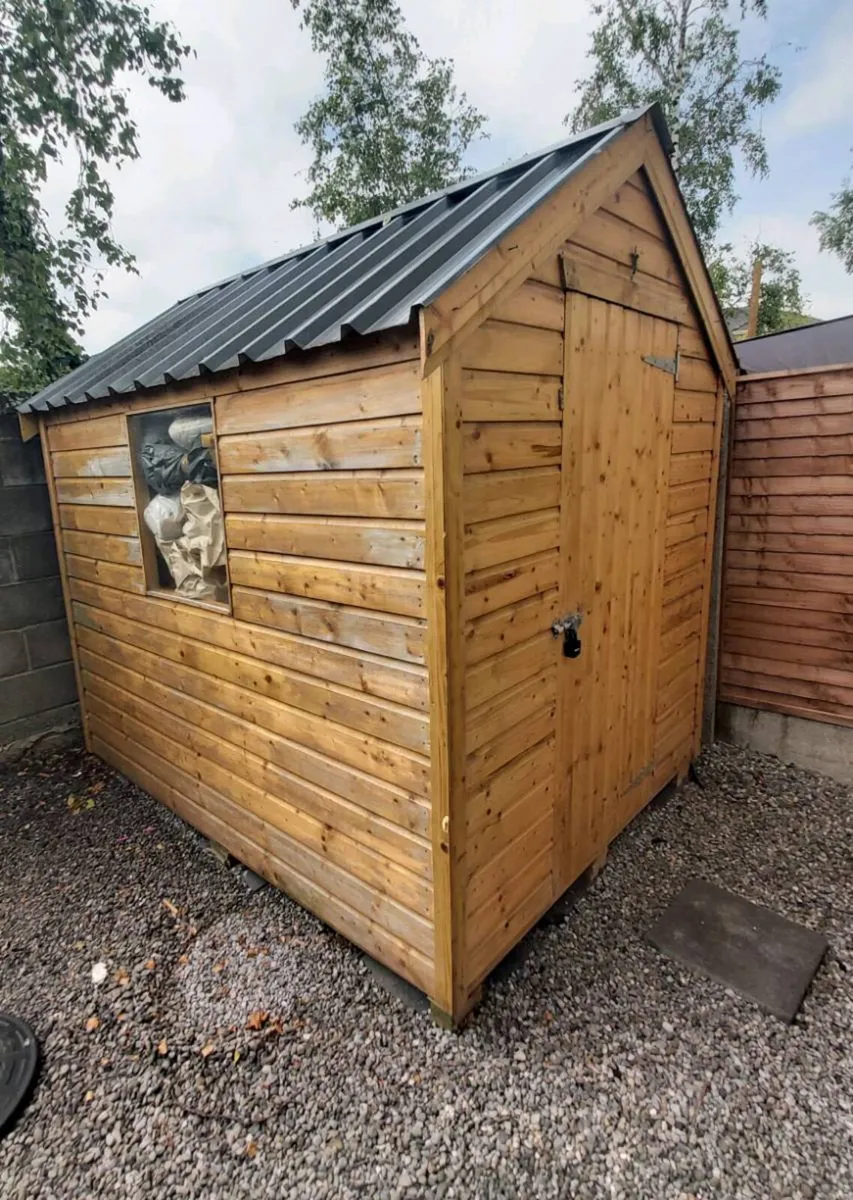 8x6 Garden Shed , 3 door wardrobe, IKEA TV stand - Image 3