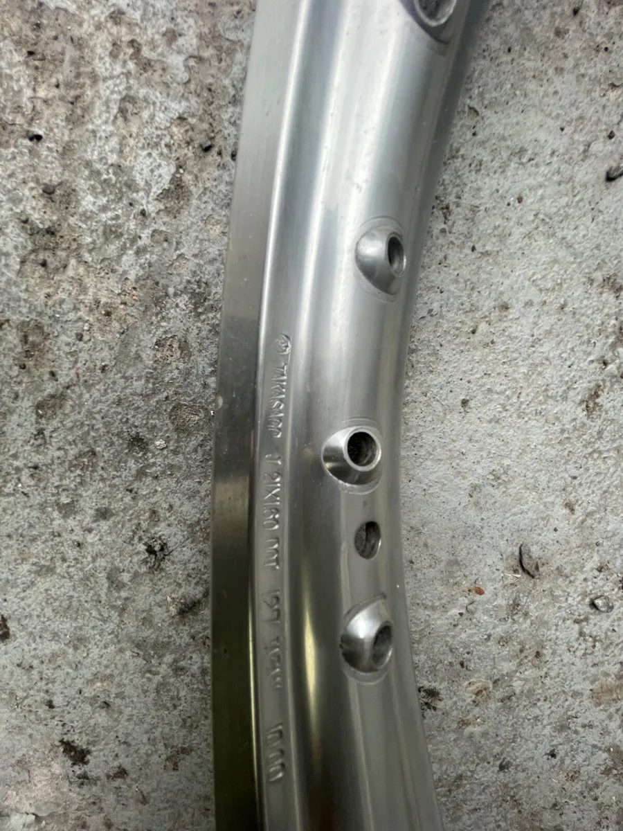 SET OF MOTORBIKE RIMS, STAINLESS STELL SPOKES - Image 2
