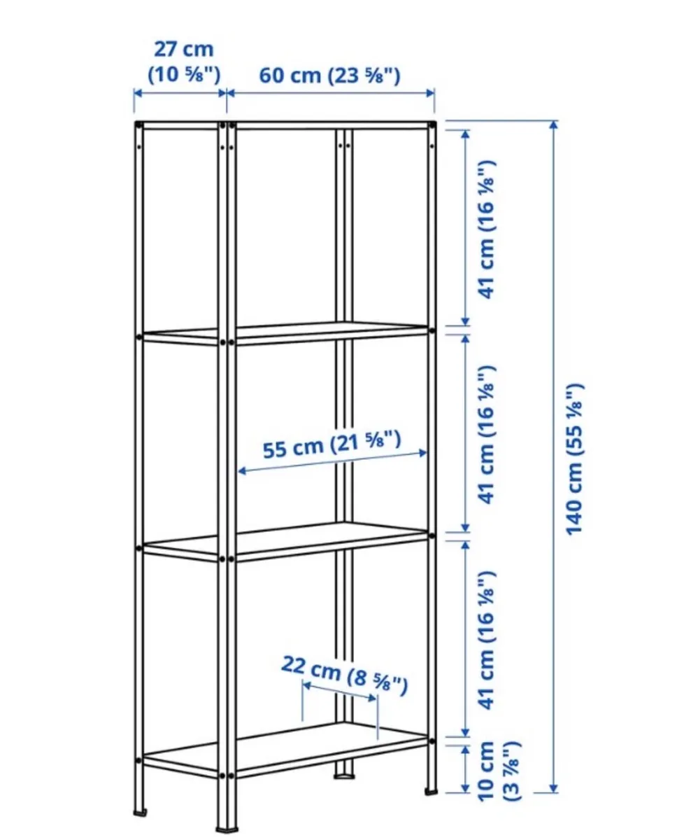 Hyllis IKEA - metal shelving unit x3 - Image 3