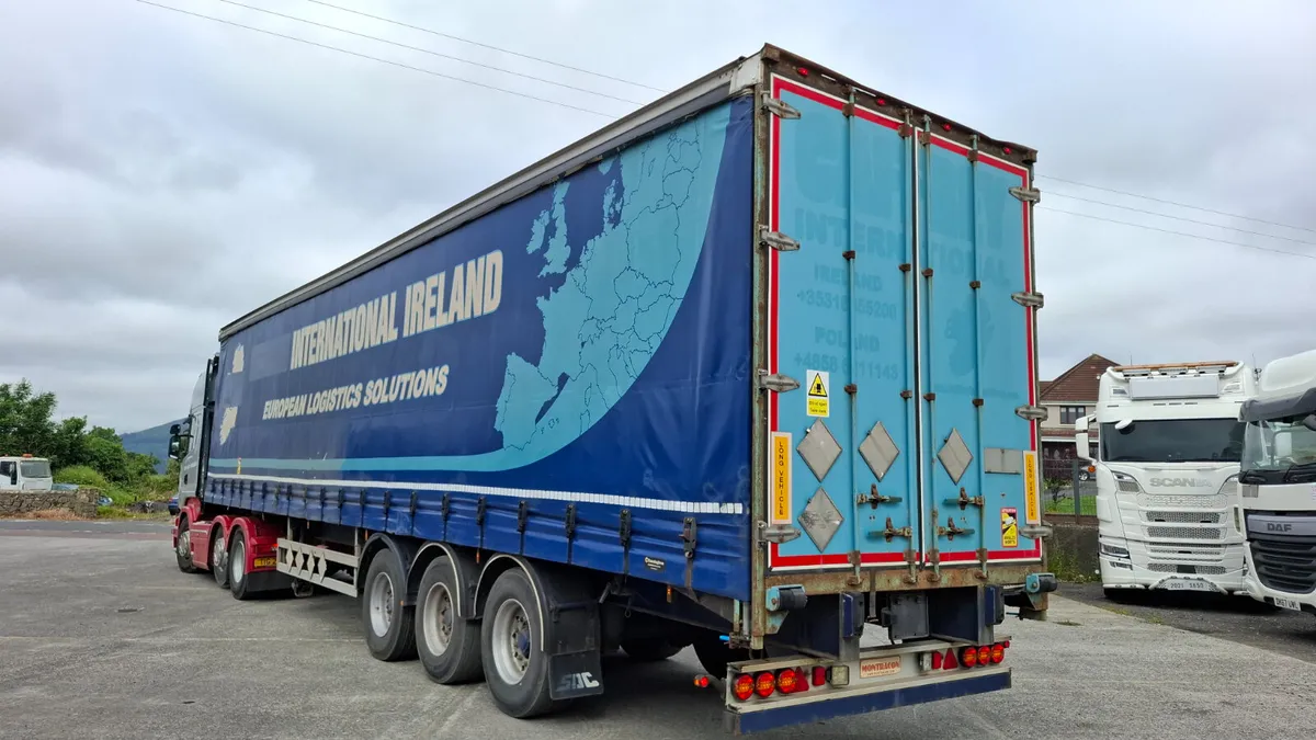 2012 Montracon 3 axle Curtain Trailer ROR Drums, - Image 4