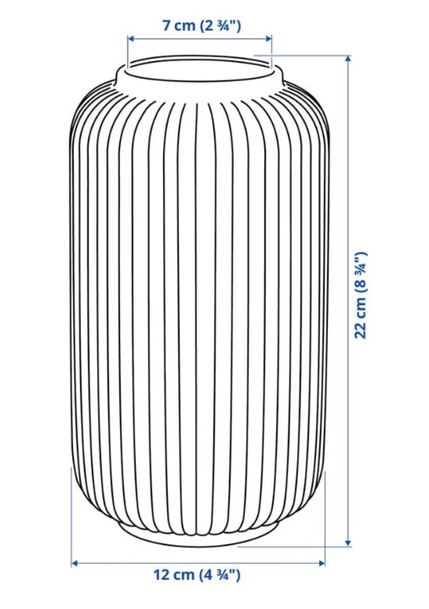 Stilren, IKEA - white vase, 22cm high - Image 2