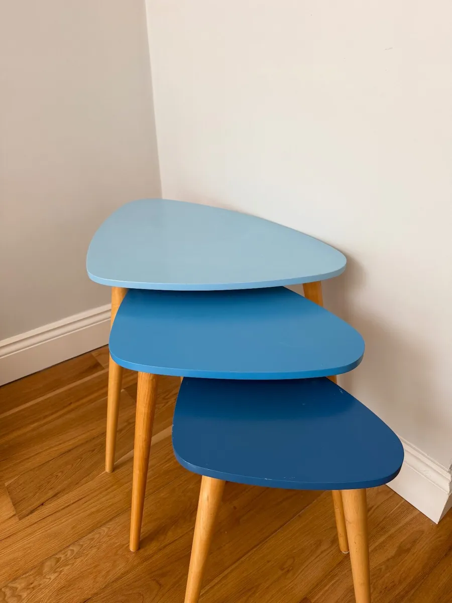 Triangular Sofa Side Tables - Image 1