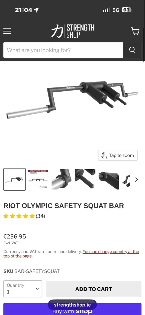 STRENGTH SHOP BRANDED DELUXE OLYMPIC SQUAT BAR! - Image 2
