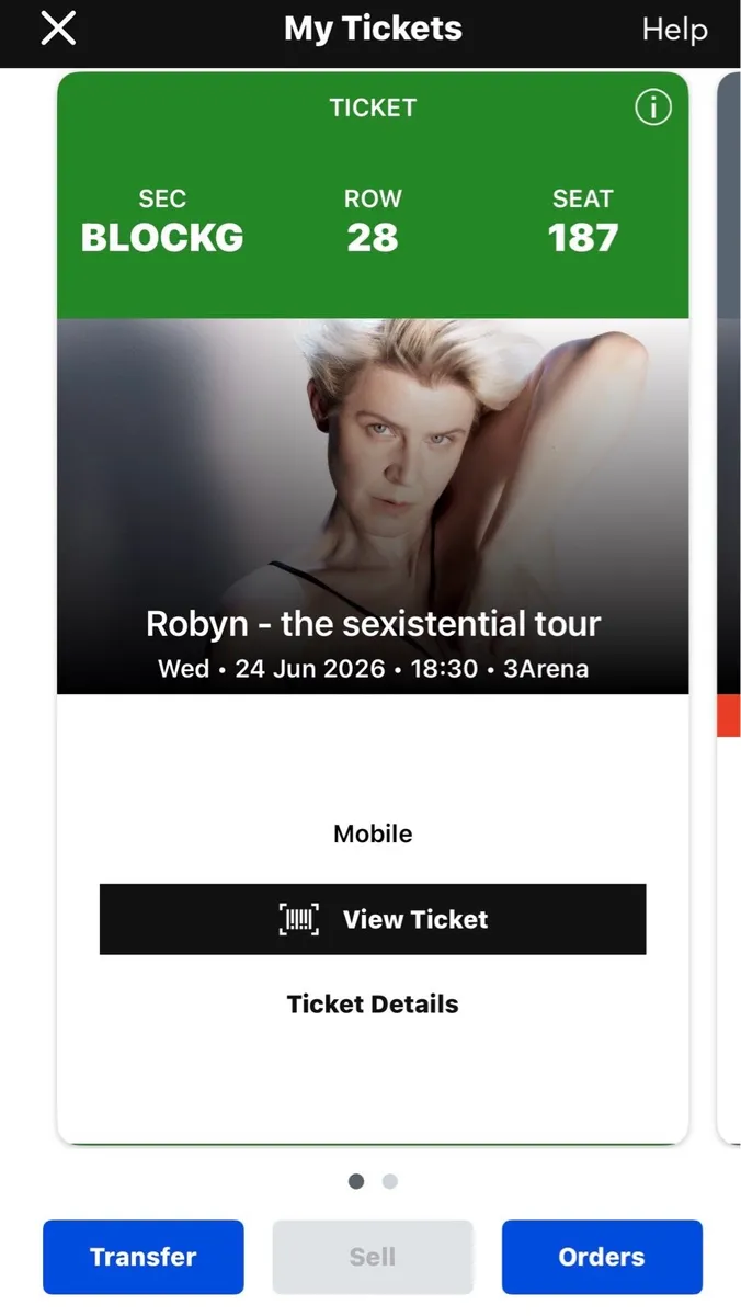 Robyn 3 Arena Wed 24th