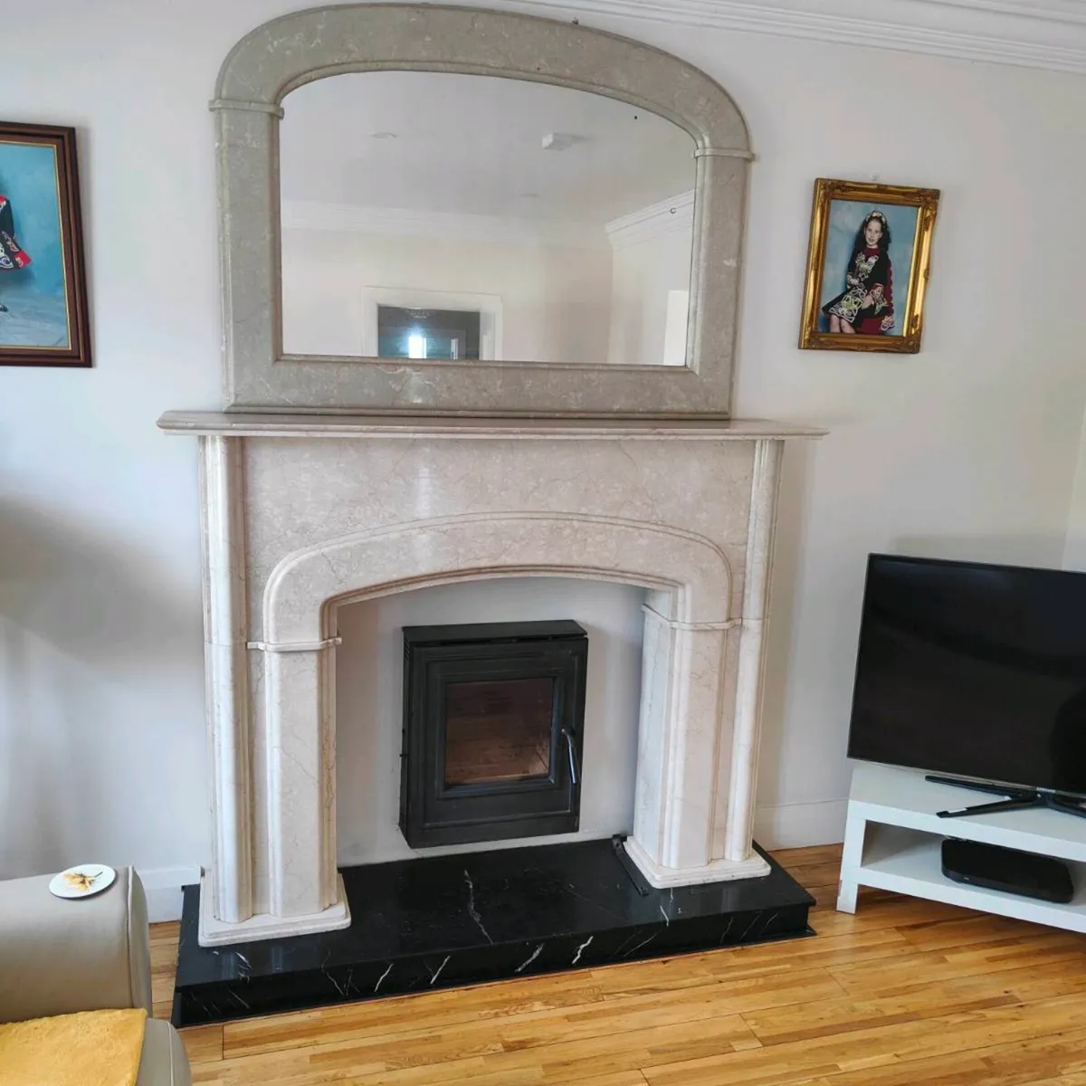 Marble fireplace surround - Image 1