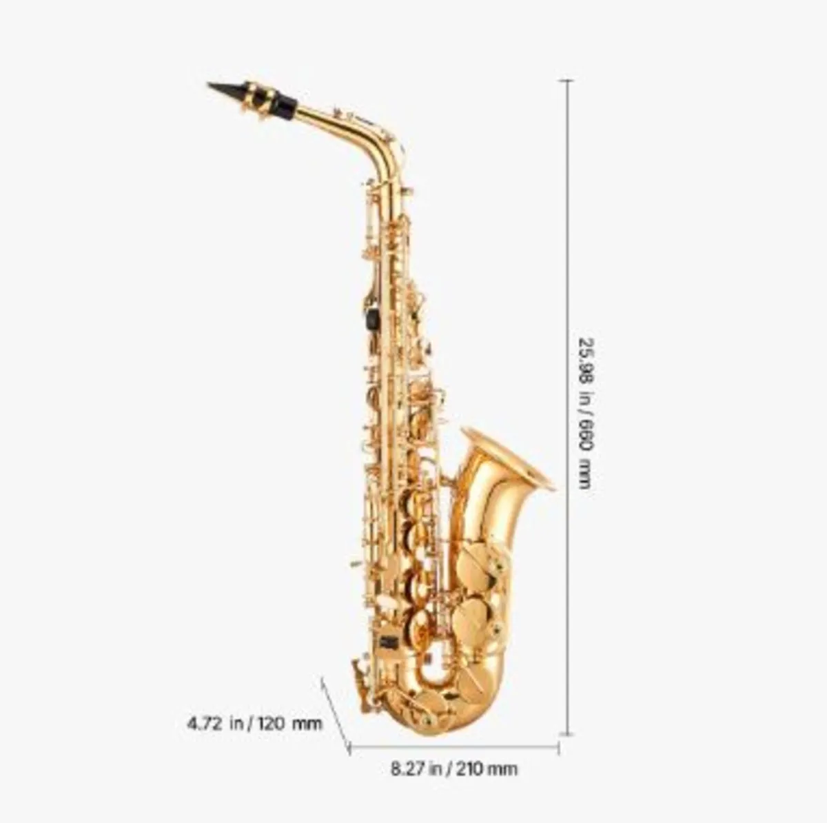Alto Saxophone, E Flat, Brass Saxophone Beginner - Image 2