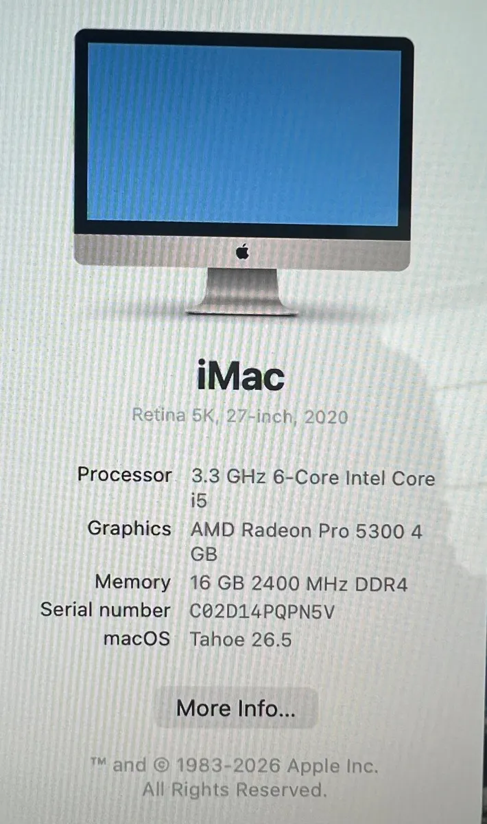 iMac 27 2020 almost perfect condition - Image 1