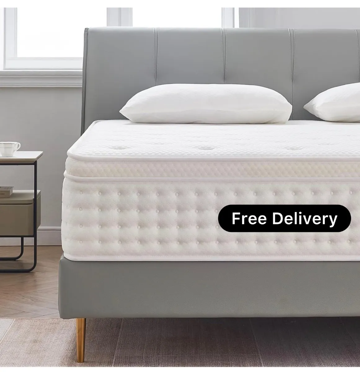 King Size Mattress,10.2 INCH Hybrid Memory Foam an - Image 1
