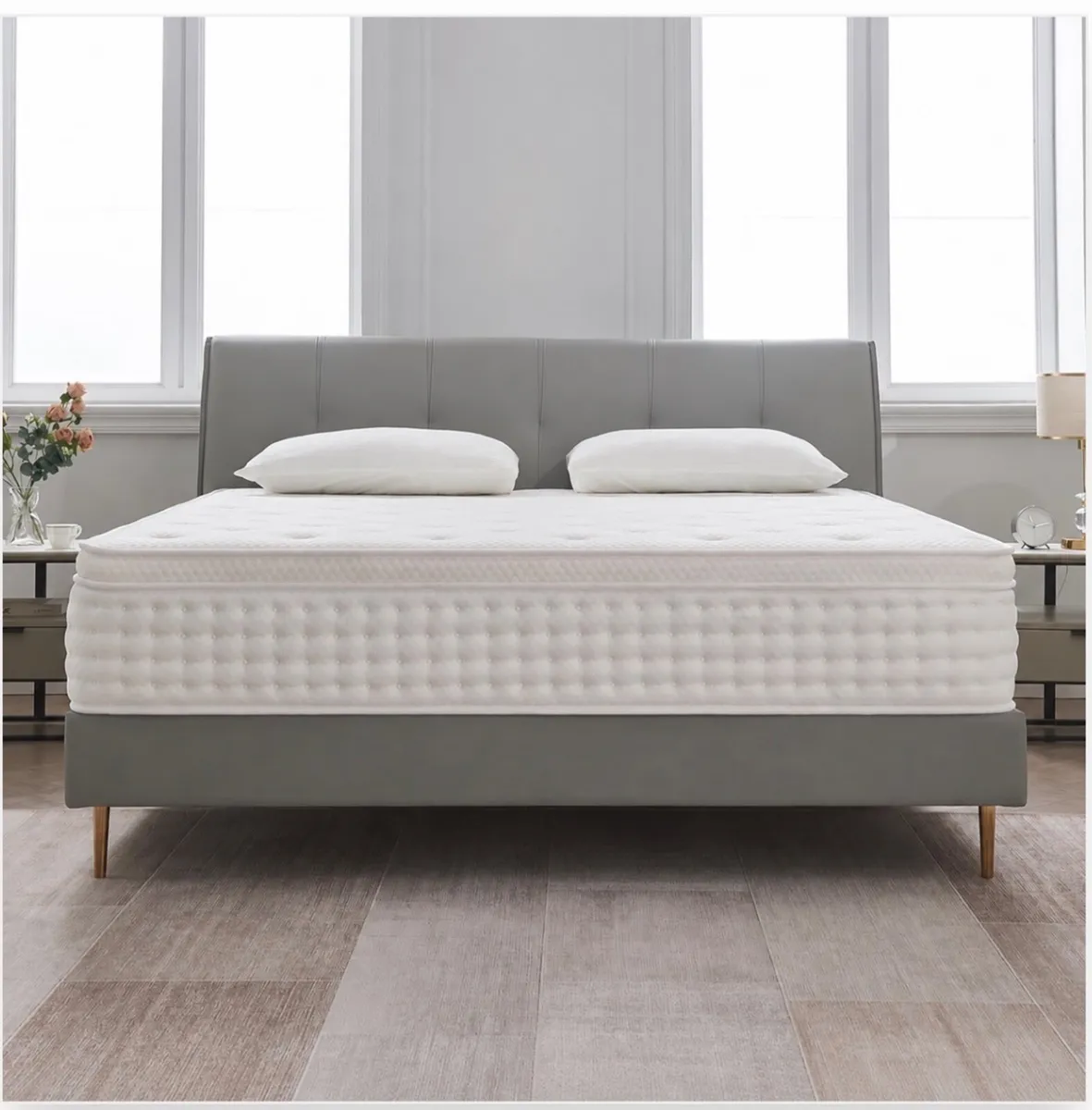King Size Mattress,10.2 INCH Hybrid Memory Foam an - Image 4